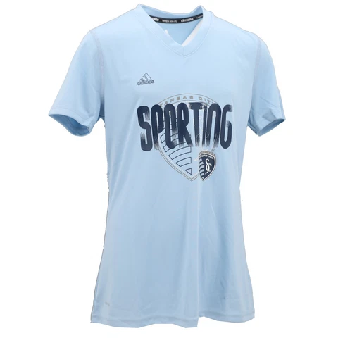 Sporting Kansas City MLS Adidas Kids Youth Girls Size Climalite Athletic Shirt Cover
