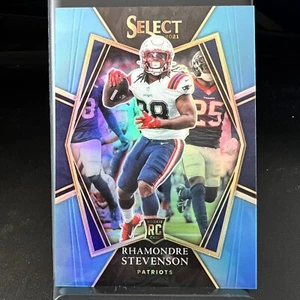 2021 Rhamondre Stevenson Select Light Blue Prizm Rookie RC #29/99 Patriots - Picture 1 of 3