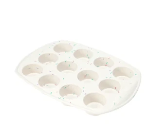 12 Grids Baking Pan Tray Silicone Mould Cupcake Muffin Cup Non-Stick Mold AU - Picture 1 of 3