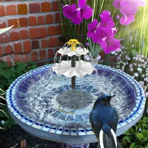 3 Tiered Water Fountain DIY Solar Bird Bath Fountain for Courtyard Patio Balcony - Picture 1 of 10