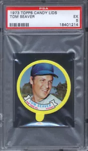 1973 Topps Candy Lids Tom Seaver PSA 5 New York Mets HOF - Picture 1 of 1