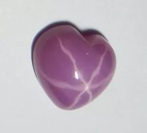 Opaque Star Ruby Heart 9x9 mm Cabochon 6 Rayed Lab-created 1 piece Lot - Picture 1 of 12