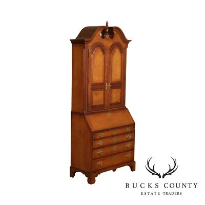 Silla de nogal americano Chippendale estilo tigre arce escritorio secreto Foto 1 de 4