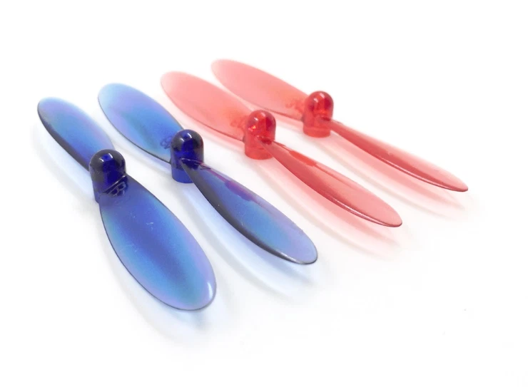Hubsan X4 H107D Transparent Clear Blue and Red Propeller Blades Props Rotor - Image 1 of 1