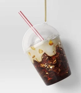 Wondershop Eiskaffee mit Schaumstoff Weihnachtsglas Christbaumschmuck NEU - Bild 1 von 4