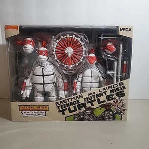 NECA TMNT Eastman Lairds Teenage Mutant Ninja Nero e Bianco Prime Tartarughe Confezione da 2 - Foto 1 di 6