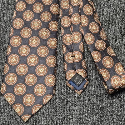 Corbata ejecutiva Jos A Bank 100 % seda 59"x3,5" negra marrón beige geométrica nueva con etiquetas Foto 1 de 4