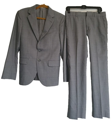 Joseph Abboud Freedom Men’s 2-Piece Gray Suit 36S Jacket Pants W29x29 Millennial - Image 1 of 4