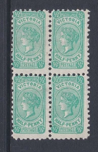 1901-05 QUEEN VICTORIA 1/2d BLOCK 4 VICTORIA STATE PRE-DECIMAL STAMPS MLH #1 - Picture 1 of 2
