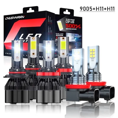 For Volvo S40 T5 Sedan 2005-2011 LED Headlight High Low Beam Fog Light Bulbs Kit — 第 1/4 张图片