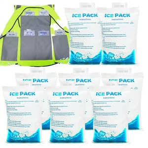 8-40 Pcs Reusable Gel Ice Packs For Cooling Vest - Cold Packs Food Preservation - Picture 1 of 16