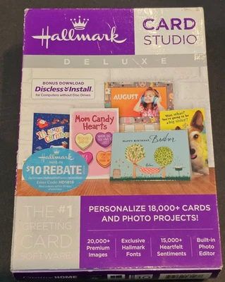 Hallmark Card Studio Deluxe Personalize 18000+ Cards and Photo Projects New - Image 1 of 4