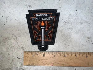CUSTOM MADE Embroidered National Honor Society Patch Iron On Orange & Black - Picture 1 of 1