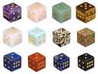 16mm Crystal Rock Six Sided Dice Gold Pips Square Corner Polyhedral Games Dice
