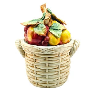 Barattolo caramelle o biscotti vintage Fitz and Floyd Classics Country Gourmet alto 9,25" - Foto 1 di 16