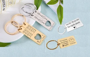 Llaveros Personalizados Ambos Lados Grabados Llavero Etiquetas Personaliza Tu Propio Texto - Imagen 1 de 31