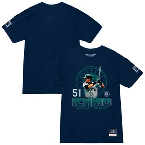 Men's Mitchell & Ness Ichiro Suzuki Navy Seattle Mariners Hall of Fame Hitter - Picture 1 of 3