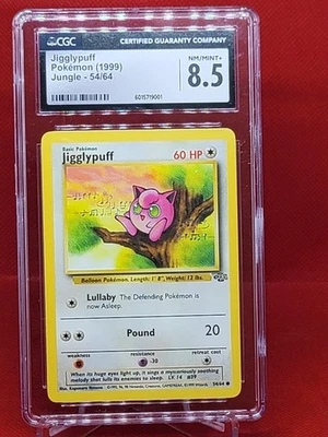 1999 Pokémon - JIGGLYPUFF 54/64 - Jungle  - CGC 8.5 NM/Mint+ - Image 1 of 2