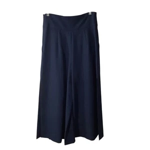 Pantalones culottes plisados de pierna ancha azul marino talla 6 Milly para mujer - Imagen 1 de 5