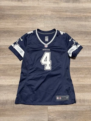Camiseta feminina Dallas Cowboys Dak Prescott azul #4 Nike On Field tamanho M usada - Imagem 1 de 4