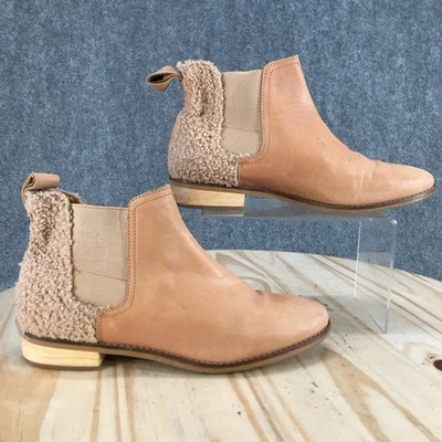 TOMS Botas Mujer 8.5 Ella Informales Pull On Chelsea Botín Cuero Marrón Foto 1 de 4