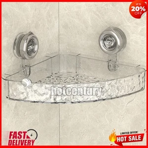 Suction Cup Shelf Glacier Pattern Bathroom Storage Rack for Home Use (Triangle) - Picture 1 of 9