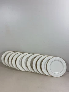 Set of (10) Lenox Fruits of Life 8" Salad Plates with Gold Rim - Picture 1 of 4