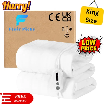 King Size Electric Heated Under Blanket with Auto Shut Off – 3 Heat Settings - Image 1 of 4