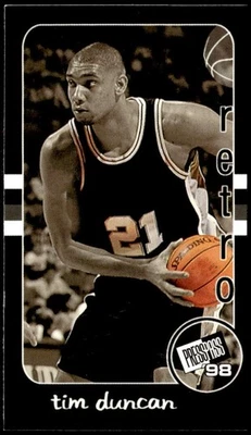 Press Pass Double Threat 1998 #RT-30 Tim Duncan Retros novato E1 Foto 1 de 2