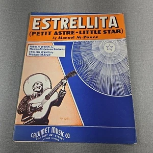 Estrelita ~ Petit Astre~Little Star by Manuel M Ponce ~ 1929 Vintage Sheet Music - Picture 1 of 6