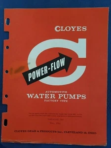 Cloyes Power-Flow Automotive Water Pumps Factory Type 1961 Catalog F - Bild 1 von 5