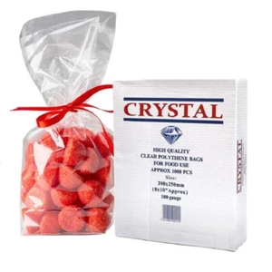 Crystal Clear Polythene Food Storage Freezing Bags 200Gauge - All Sizes - Picture 1 of 6