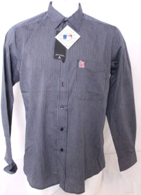 NEW Saint St. Louis Cardinals STL Collared Button Down LS Antigua Shirt Men's L - Image 1 of 4