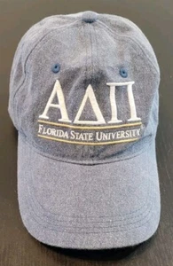 FSU Alpha Delta Pi Sombrero Florida State University Papá Sombrero Gorra Gris Azul Ajustable - Imagen 1 de 5
