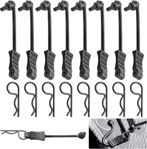 20pcs HobbyPark Universal RC Car Body Clips and 1.2mm Rod Black - Picture 1 of 7