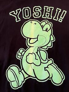 Yoshi Mario Bros Nintendo mittelgrünes Herren-T-Shirt Vintage 2000er