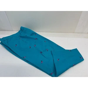 Kim Rogers Blue Flamingo Print Capri Pants sz. 16womans - Picture 1 of 4