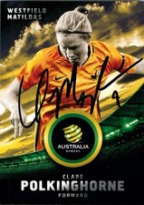 ✺Signed✺ 2016 2017 MATILDAS Card CLARE POLKINGHORNE Australia World Cup W-League