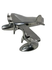 Litton Lane Polished Cast Aluminum Propeller Airplane Desk Sculpture 15” x 11” - Picture 1 of 6