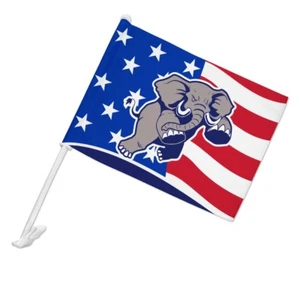 Angry Republican Elephant Politics GOP Car Flag with Pole - Bild 1 von 7