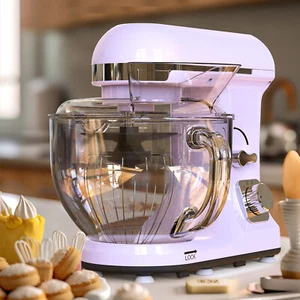 5.5 L Electric Stand Mixer Kitchen Food Beater Cake Aid Whisk Glass Bowl - Picture 1 of 7