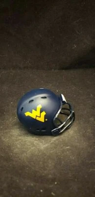 WEST VIRGINIA MOUNTAINEERS MATTE BLUE POCKET PRO HELMET NEW - Image 1 of 4
