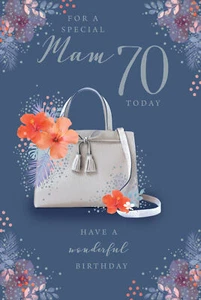 Bolso de Mano To A Special Mam 70 70th Today Tarjeta de Feliz Cumpleaños Verso Encantador - Imagen 1 de 2