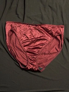 Vintage 90s DELTA BURKE Solid High Waisted Second Skin Dark Burgundy 3x - Picture 1 of 8