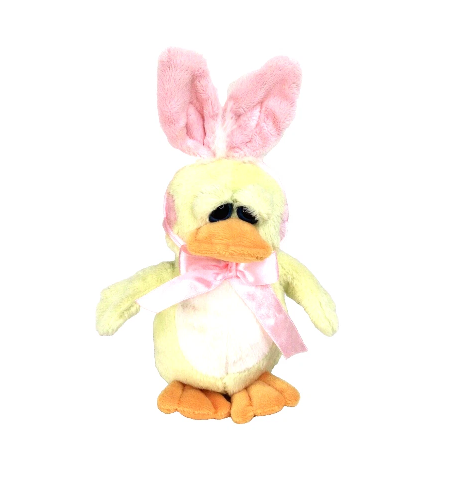 Conejito de Pascua Pato Amarillo Waddlehopper Ganz Rosa Blanco Orejas de Conejo HE9634 Raro Difícil de Encontrar Foto 1 de 4