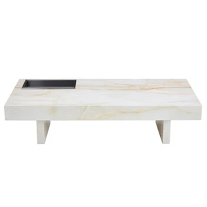 Modern and Practical Coffee Table with Imitation Marble Patterns, Made of MDF... - Picture 1 of 7