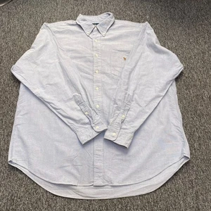 Camisa Ralph Lauren Para Hombres XL Azul Tilden Manga Larga Abotonada Carne Poni Logo - Imagen 1 de 4