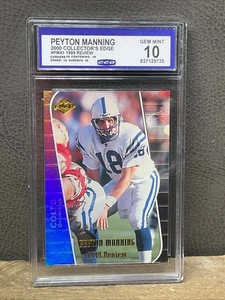 Peyton Manning 2000 Collectors Edge Card #PM41 1999 Review Graded Mint 10 - Picture 1 of 2