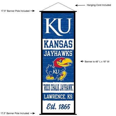 University of Kansas Room Banner Poster Art Canvas - Image 1 of 3