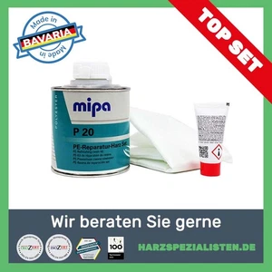MIPA P20 Reparatur SET styrolreduziert Laminierharz Glasfasergewebe Polyester - Bild 1 von 4